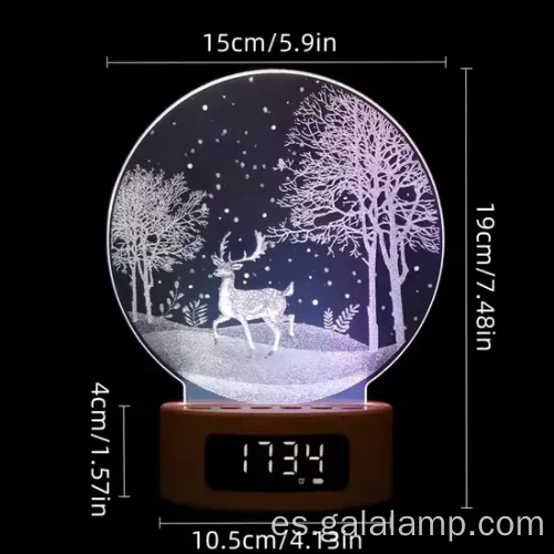 Altavoz y despertador de luz de luz nocturna LED